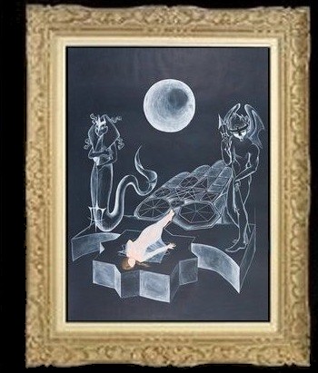femme endormie et apparitions